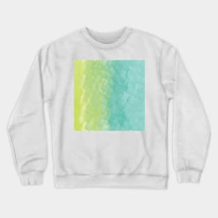 Green and Blue Ombre Watercolor Cloud Crewneck Sweatshirt